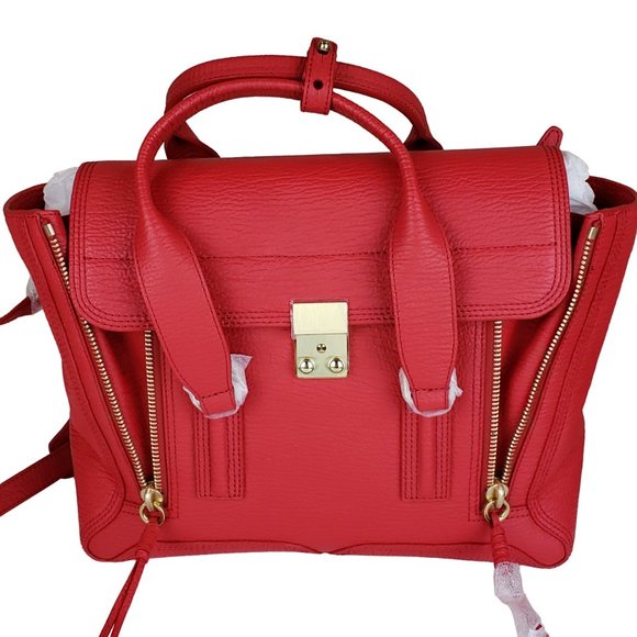 3.1 Phillip Lim Red Pashli Medium Satchel Bag NWT - Picture 10 of 13